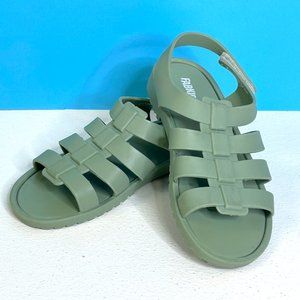 Fabkids Girl's Pale Green Jellies Jelly‎ Sandals Size US 11 VERY LITTLE USE NICE
